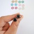 Lot de 7 paires de yeux de sécurité colorés 12 mm